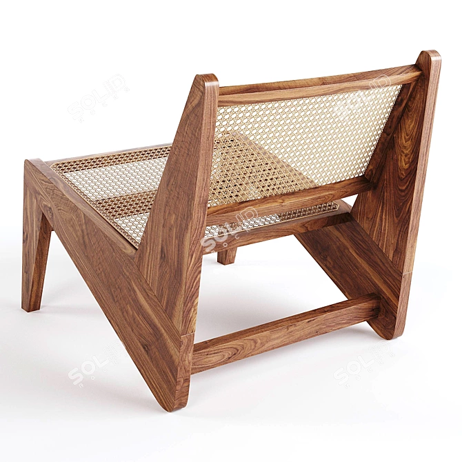 Elegant Kangaroo Lounge Chair 3D model image 4