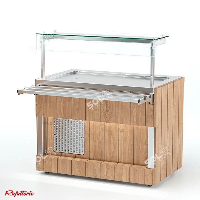 RC1 Capital (20) Refrigerated Counter: Professional Equipment for Bars, Cafes, and Restaurants 3D model image 1