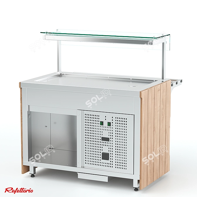 RC1 Capital (20) Refrigerated Counter: Professional Equipment for Bars, Cafes, and Restaurants 3D model image 2