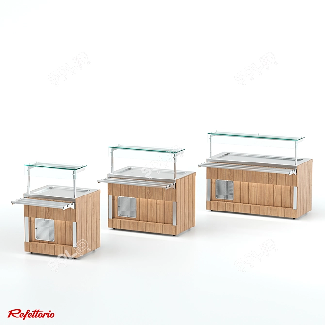 RC1 Capital (20) Refrigerated Counter: Professional Equipment for Bars, Cafes, and Restaurants 3D model image 3