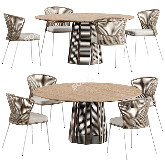 Sophie Ola Dining Set 3D model image 5