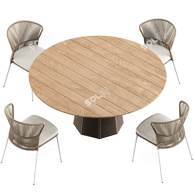 Sophie Ola Dining Set 3D model image 3