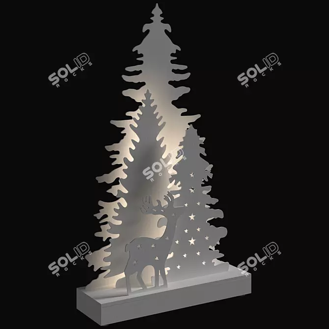 Festive Christmas Decor Set 3D model image 10