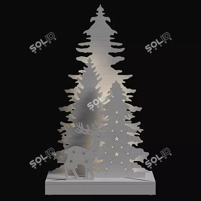 Festive Christmas Decor Set 3D model image 13