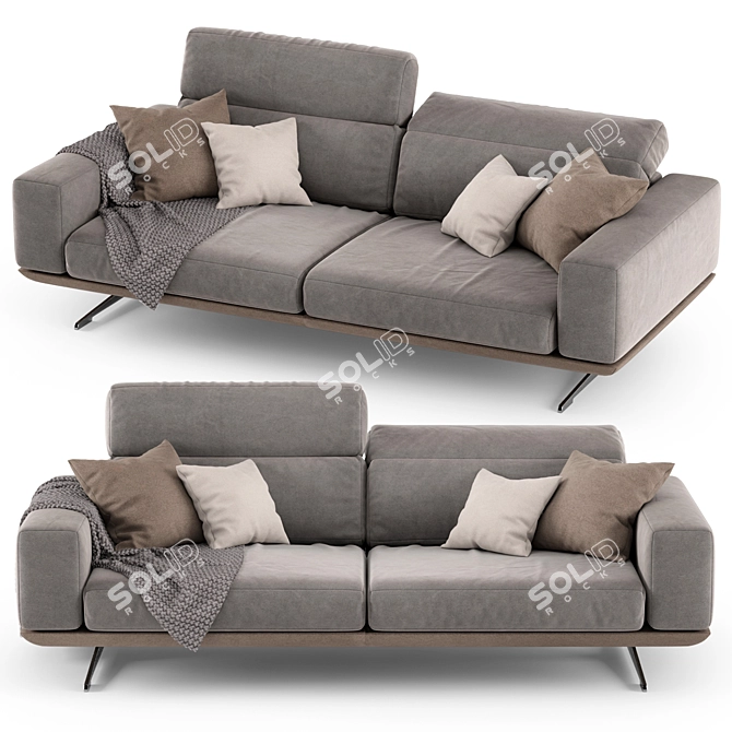 Modern Italian Style Sofa: Egoitaliano Gloria 3D model image 1