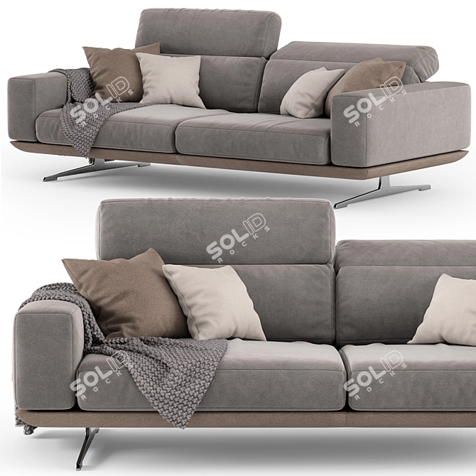 Modern Italian Style Sofa: Egoitaliano Gloria 3D model image 2