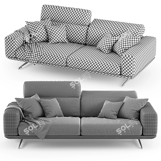 Modern Italian Style Sofa: Egoitaliano Gloria 3D model image 5