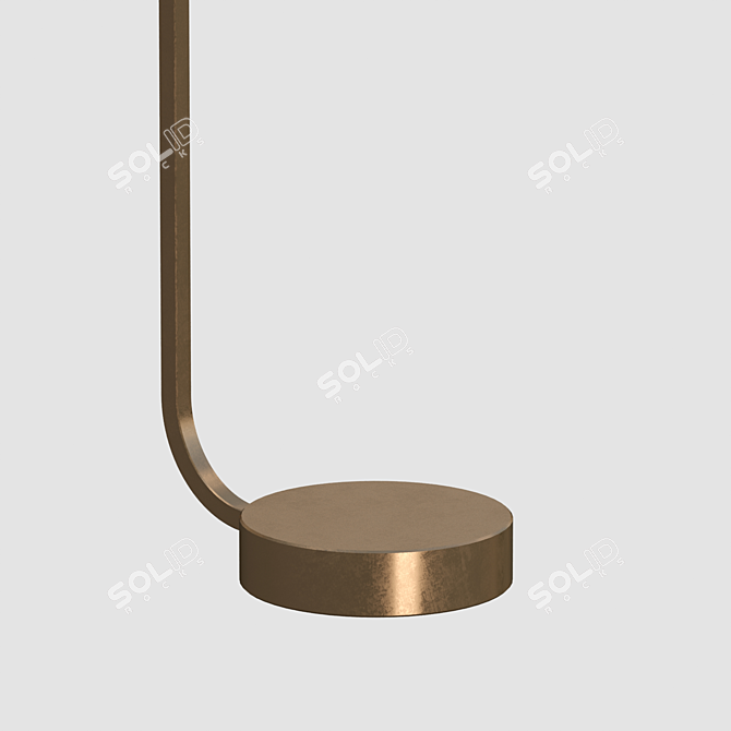 Braxton Brass Floor Lamp 3D model image 3