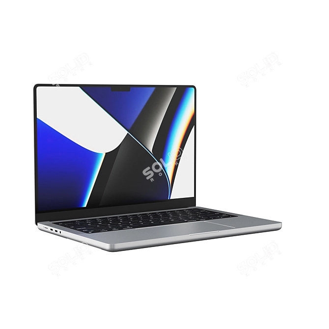 2021 Apple MacBook Pro 14" - Cutting-Edge Tech 3D model image 1