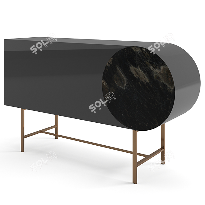 Luxury Ocean Storm Marble Baxter Selene Dresser 3D model image 3