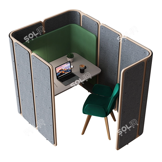 OrangeBox Coppice WorkStation 3D model image 5