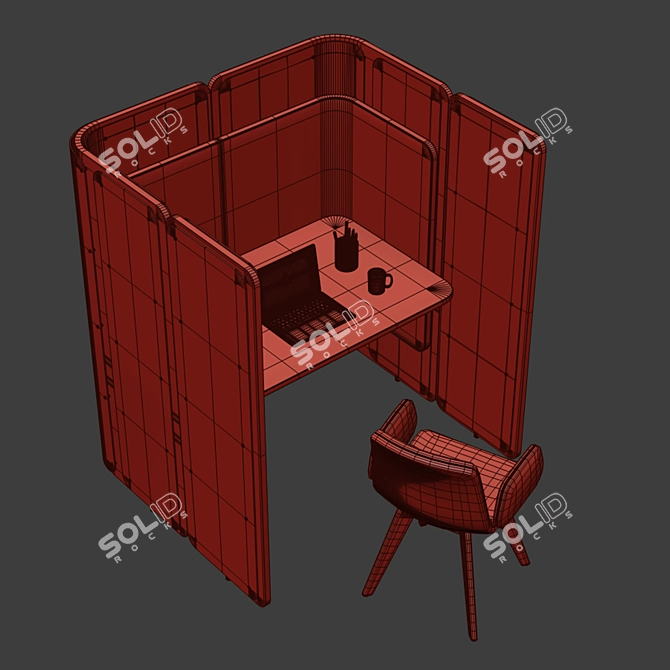 OrangeBox Coppice WorkStation 3D model image 6