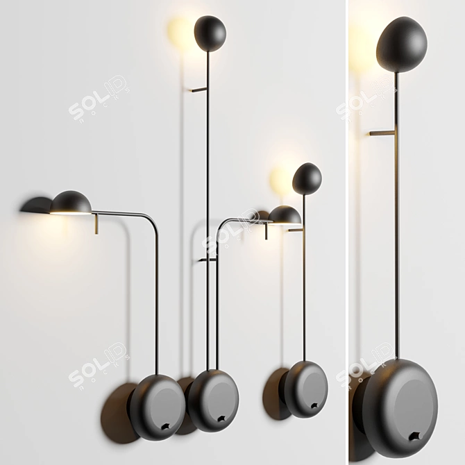 Vibia PIN LED Wall Lamp: Adjustable Elegance 3D model image 1