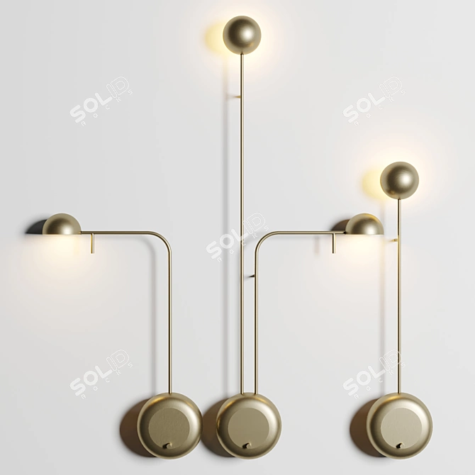 Vibia PIN LED Wall Lamp: Adjustable Elegance 3D model image 3