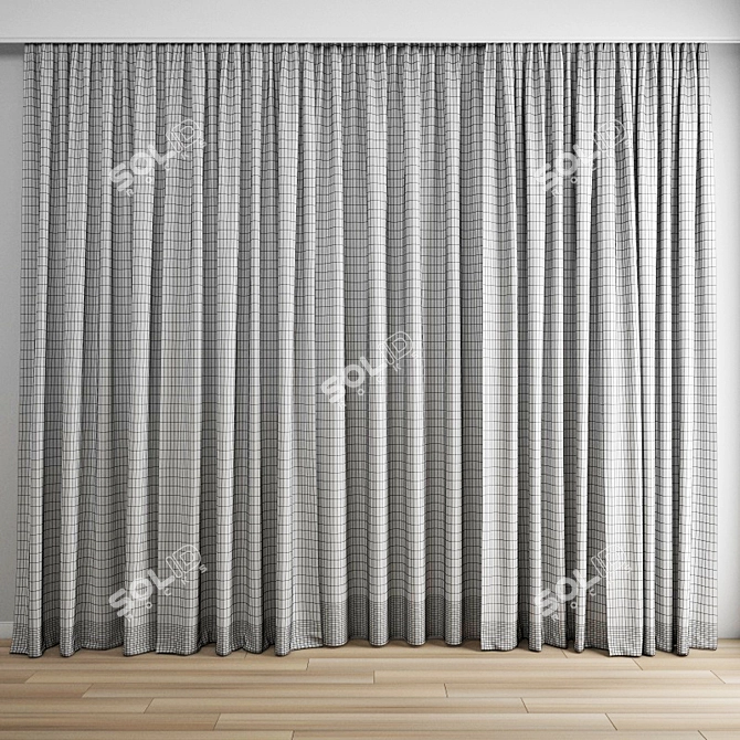 Polygonal Curtain Model - High Quality 3D model image 3