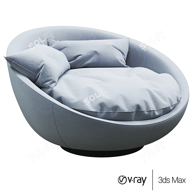 Modern Armchair: Sleek Design & Comfort 3D model image 1