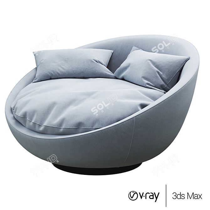 Modern Armchair: Sleek Design & Comfort 3D model image 3
