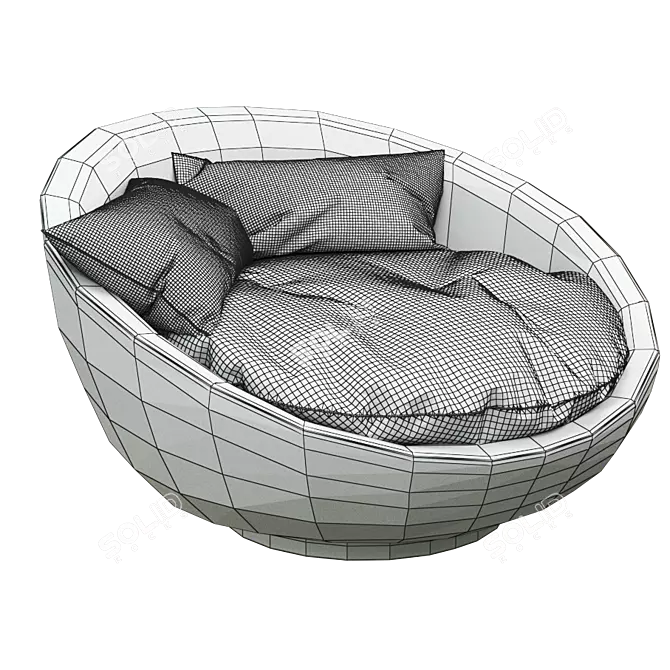 Modern Armchair: Sleek Design & Comfort 3D model image 10