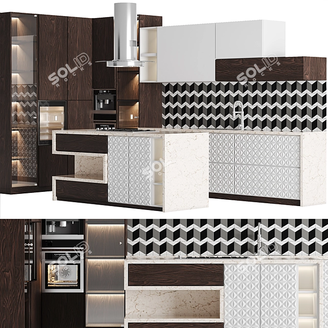 Modern Kitchen 2015: Functional & Stylish 3D model image 8