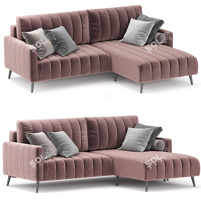 Elegant Corner Sofa: Markful 3D model image 2