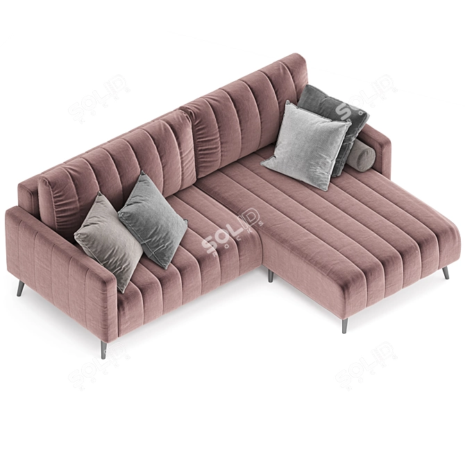 Elegant Corner Sofa: Markful 3D model image 3