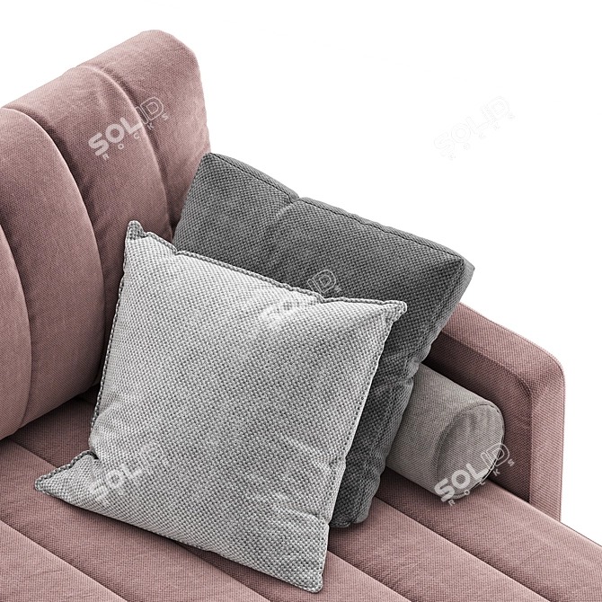 Elegant Corner Sofa: Markful 3D model image 4