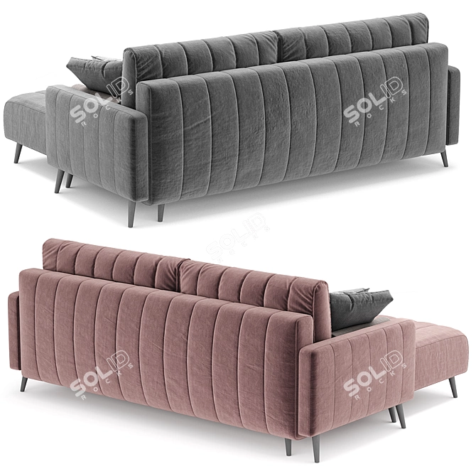 Elegant Corner Sofa: Markful 3D model image 5