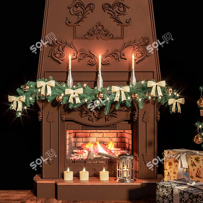 Fireside Christmas Tree 3D model image 2