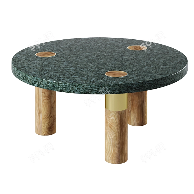 Sleek Round Pole Table 3D model image 3