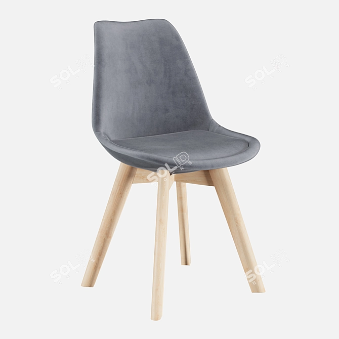 Frankfurt Velvet Chair: Elegant and Comfortable 3D model image 8
