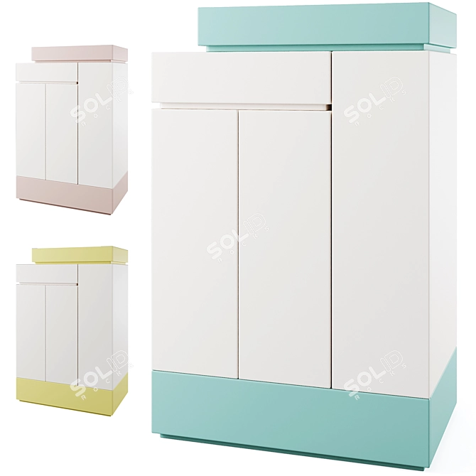 3D Wardrobe: Stylish and Practical Storage Solution 3D model image 1
