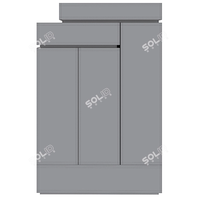 3D Wardrobe: Stylish and Practical Storage Solution 3D model image 3