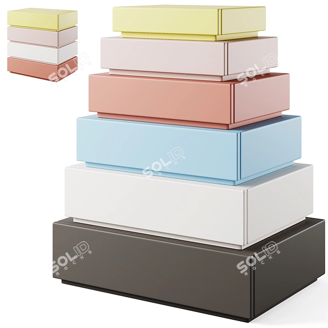 GAEAforms Pyramid Chest: Stylish Storage Solution 3D model image 1