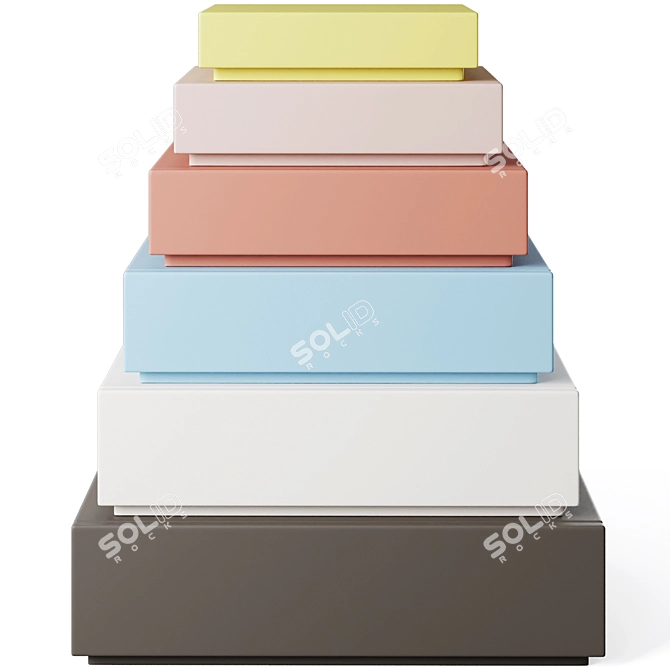 GAEAforms Pyramid Chest: Stylish Storage Solution 3D model image 3
