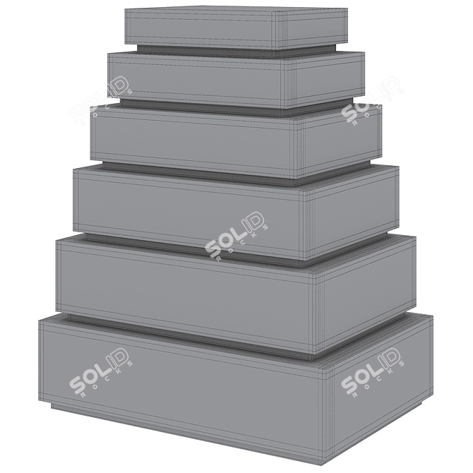 GAEAforms Pyramid Chest: Stylish Storage Solution 3D model image 4