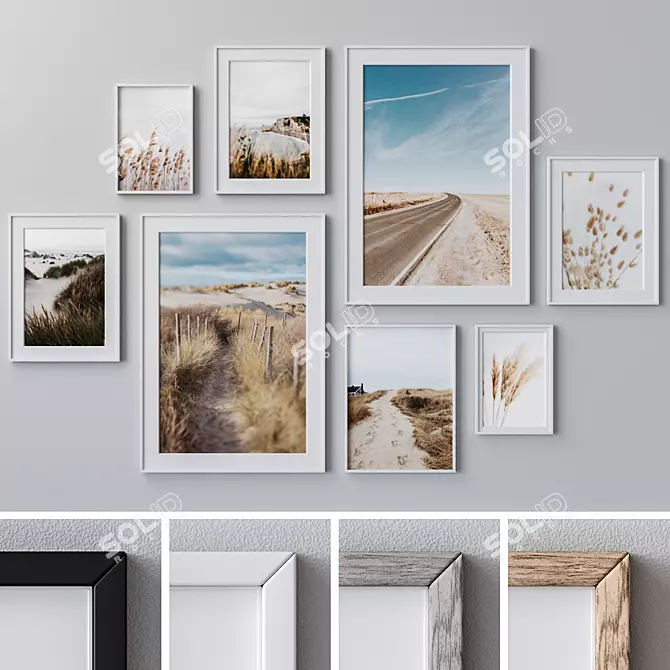 Diverse Set of Wall Paintings 3D model image 1