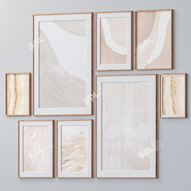 Classic Wall Paintings Set 3D model image 3