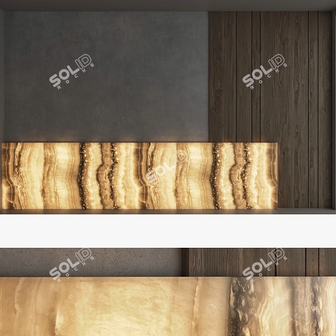 Title: Modern 3D Decorative Wall Panel 3D model image 2