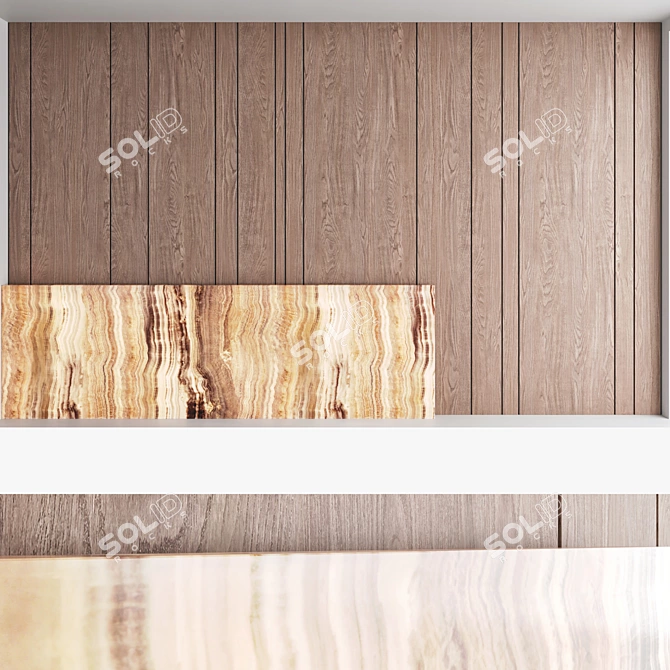 Title: Modern 3D Decorative Wall Panel 3D model image 5