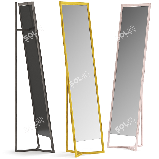 Club Mirror: Free-standing Elegance 3D model image 1