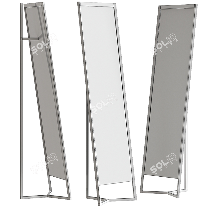 Club Mirror: Free-standing Elegance 3D model image 2