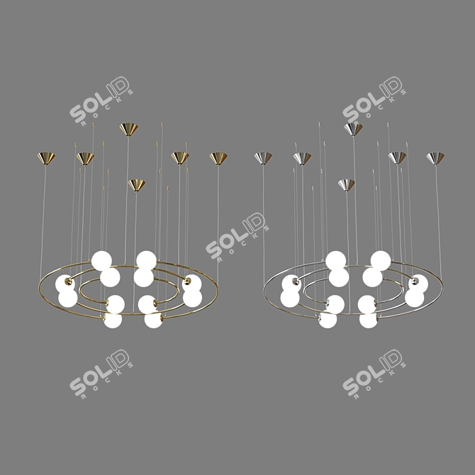Brook Pendant Lamp: Bogates 359/12 & 360/12 3D model image 2