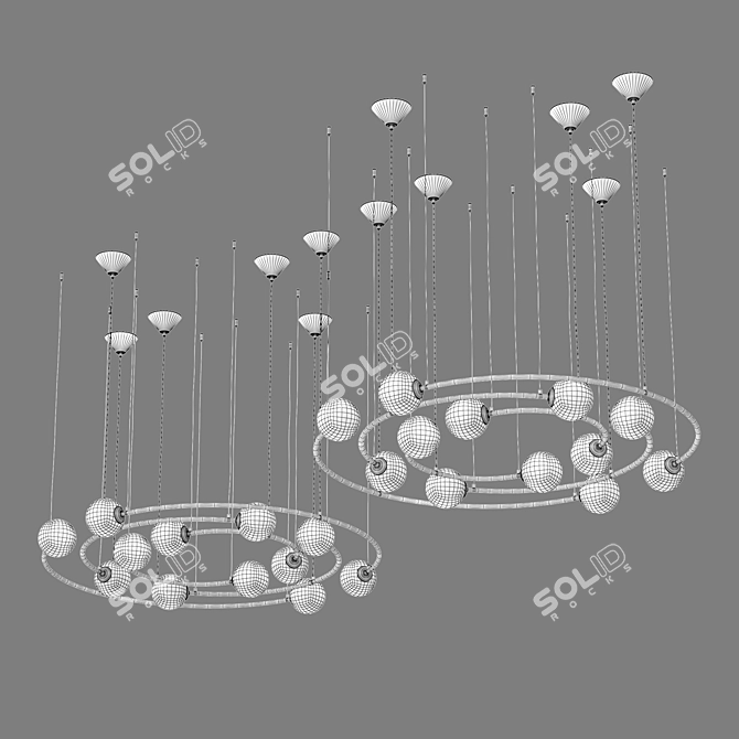 Brook Pendant Lamp: Bogates 359/12 & 360/12 3D model image 9