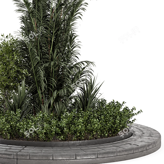 Outdoor Garden Set 360: Bush & Tree 3D model image 4