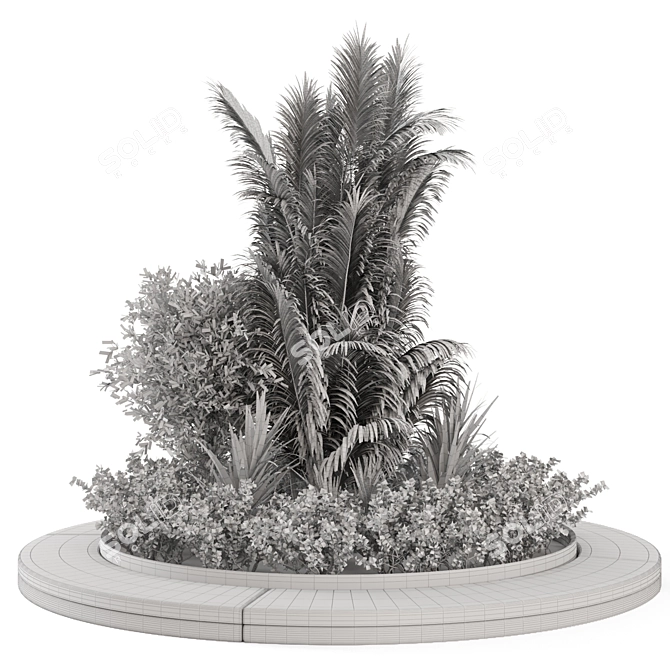 Outdoor Garden Set 360: Bush & Tree 3D model image 5