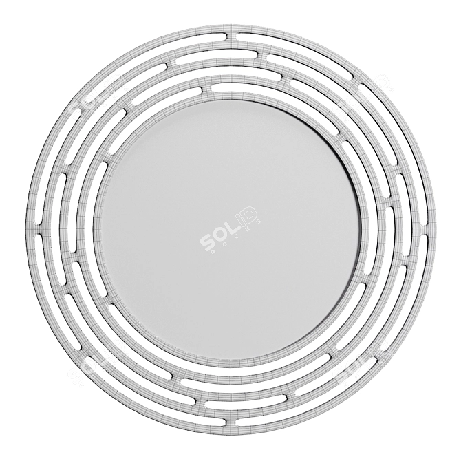 Elegant Labyrinth Decor Mirror 3D model image 2