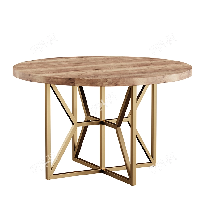 Acacia Round Dining Table - 48 3D model image 1