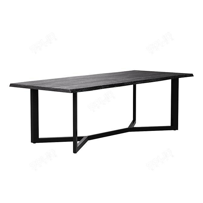 Title: Verge Black Dining Tables: Timeless Elegance 3D model image 1