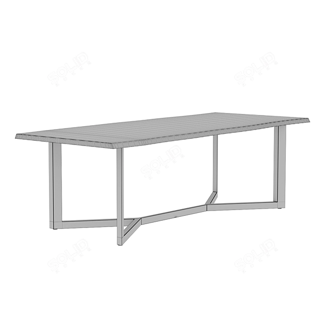 Title: Verge Black Dining Tables: Timeless Elegance 3D model image 2