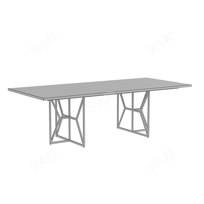 Hayes 94" Rectangular Dining Table - Elegant and Functional 3D model image 2